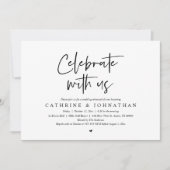 Feiern Sie mit uns, Hochzeit Probe Dinner Einladung (Vorderseite)