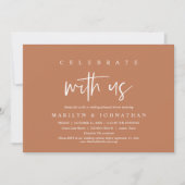 Feiern Sie mit uns, Hochzeit Probe Party Einladung (Vorderseite)