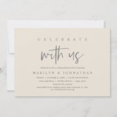 Feiern Sie mit uns, Hochzeit Probe Party Einladung (Vorderseite)