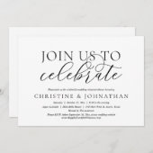Feiern Sie mit uns, Hochzeit und Probe Einladung (Vorne/Hinten)