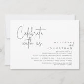 Feiern Sie mit uns, Hochzeitliches Abendessen Part Einladung (Vorderseite)