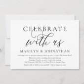 Feiern Sie mit uns, Hochzeitliches Abendessen Part Einladung (Vorderseite)