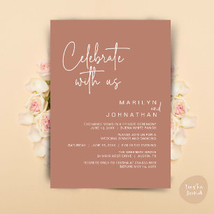 Feiern Sie mit uns, Hochzeitliches Abendessen Part Einladung