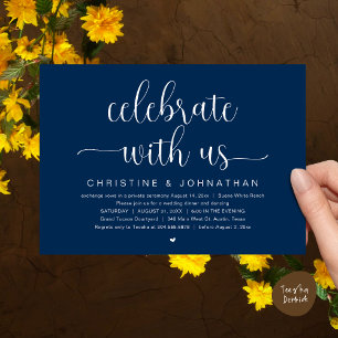 Feiern Sie mit uns, Hochzeitliches Abendessen Part Einladung