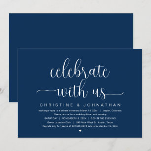 Feiern Sie mit uns, Hochzeits-Elopement-Party-Einl Einladung