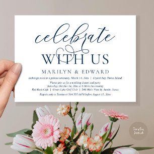 Feiern Sie mit uns, Hochzeits-Elopement-Party-Einl Einladung