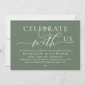 Feiern Sie mit uns, Hochzeitsessen Einladung (Vorderseite)