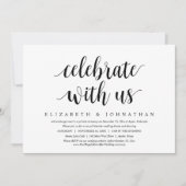 Feiern Sie mit uns, Hochzeitsessen Einladung (Vorderseite)