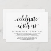 Feiern Sie mit uns, Hochzeitsessen Einladung (Vorne/Hinten)