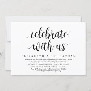 Feiern Sie mit uns, Hochzeitsessen Einladung