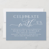 Feiern Sie mit uns, Hochzeitsessen Einladung (Vorderseite)