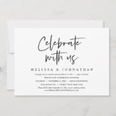 Feiern Sie mit uns, Hochzeitsessen Einladung (Vorderseite)