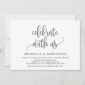 Feiern Sie mit uns, Hochzeitsfeier Einladung (Vorderseite)