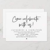Feiern Sie mit uns, Hochzeitsfeier Einladung (Vorne/Hinten)