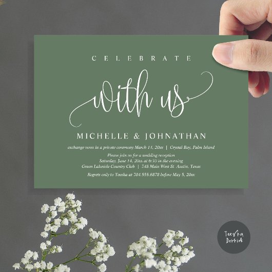 Feiern Sie mit uns, Hochzeitsfeier Einladung