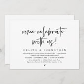 Feiern Sie mit uns, Hochzeitsfeier Einladung (Vorne/Hinten)