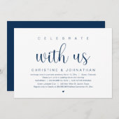 Feiern Sie mit uns, Hochzeitsfeier, Elopement Part Einladung (Vorne/Hinten)