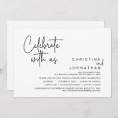 Feiern Sie mit uns, Hochzeitsfeier, Elopement Part Einladung (Vorne/Hinten)