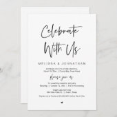 Feiern Sie mit uns, Hochzeitsfeier, Elopement Part Einladung (Vorne/Hinten)