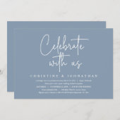 Feiern Sie mit uns, Hochzeitsfeier, Elopement Part Einladung (Vorne/Hinten)