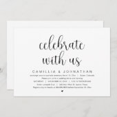 Feiern Sie mit uns, Hochzeitsfeier, Elopement Part Einladung (Vorne/Hinten)