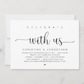 Feiern Sie mit uns, Hochzeitsfeier, Elopement Part Einladung (Vorderseite)