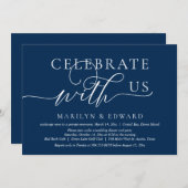 Feiern Sie mit uns, Hochzeitsfeier, Elopement Part Einladung (Vorne/Hinten)