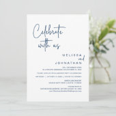 Feiern Sie mit uns, Hochzeitsfeier, Elopement Part Einladung (Stehend Vorderseite)