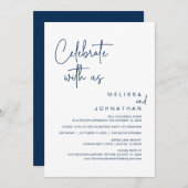 Feiern Sie mit uns, Hochzeitsfeier, Elopement Part Einladung (Vorne/Hinten)