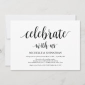 Feiern Sie mit uns, Hochzeitsfeier lädt ein Einladung (Vorderseite)