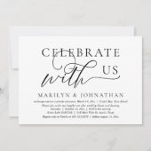 Feiern Sie mit uns Hochzeitstag Abendessen Tanz Einladung (Vorderseite)