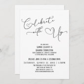 Feiern Sie mit uns Hübsch, Einfach nur Empfang Einladung (Vorne/Hinten)