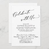 Feiern Sie mit uns Hübsch, Einfach nur Empfang Einladung (Vorne/Hinten)