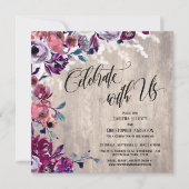 Feiern Sie mit uns kühne Blume Blasswald & Licht Einladung (Vorderseite)