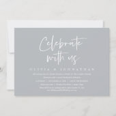 Feiern Sie mit uns, Lässiges Hochzeitsfeier-Party Einladung (Vorderseite)