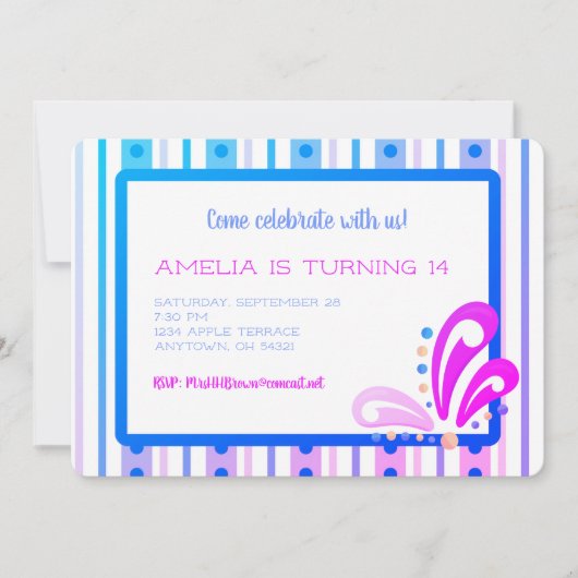 Feiern Sie mit uns mit einer individuellen Einladu Ankündigung (Vorderseite)