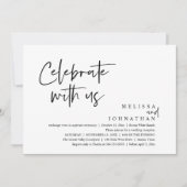 Feiern Sie mit uns Moderne Hochzeitsempfehlung Einladung (Vorderseite)