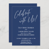Feiern Sie mit uns! Moderne Hochzeitsparenflotte Einladung (Vorne/Hinten)