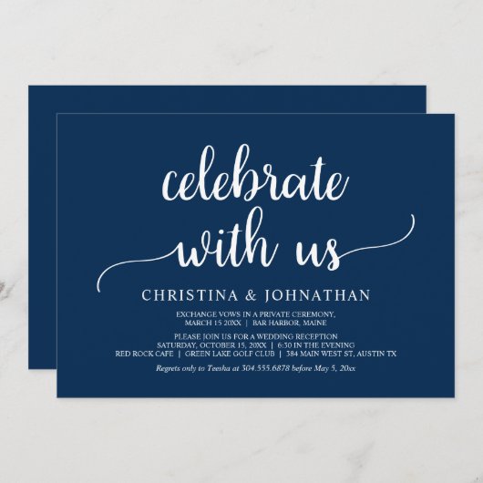 Feiern Sie mit uns, Moderne Rustikale Einladung (Vorne/Hinten)