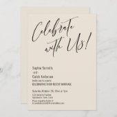 Feiern Sie mit uns! Modernes elegantes Hochzeitsfe Einladung (Vorne/Hinten)