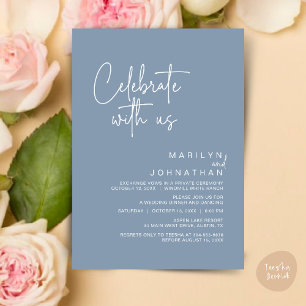 Feiern Sie mit uns, Modernes Hochzeitsempfang-Part Einladung