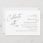 Feiern Sie mit uns, Modernes Hochzeitsessen Probe Einladung (Vorderseite)
