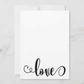 Feiern Sie mit uns nur mit Schwarz-weißem Empfang Einladung (Rückseite)