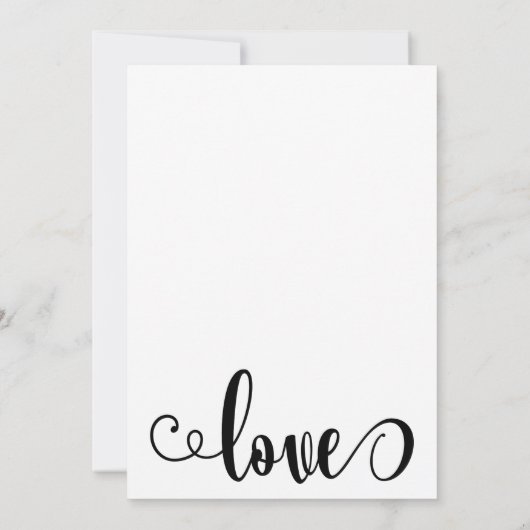 Feiern Sie mit uns nur mit Schwarz-weißem Empfang Einladung (Rückseite)