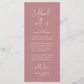 Feiern Sie mit uns, Platz Einstellung Danke Karte (Vorderseite)