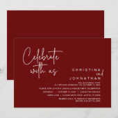 Feiern Sie mit uns, Post Wedding Elopement Party Einladung (Vorne/Hinten)