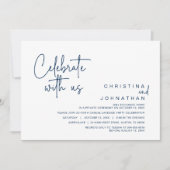 Feiern Sie mit uns, Post Wedding Elopement Party Einladung (Vorderseite)