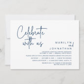 Feiern Sie mit uns, Post Wedding Elopement Party Einladung (Vorderseite)