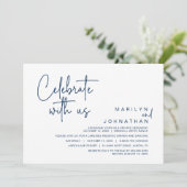 Feiern Sie mit uns, Post Wedding Elopement Party Einladung (Stehend Vorderseite)