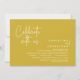 Feiern Sie mit uns, Post Wedding Elopement Party   Einladung